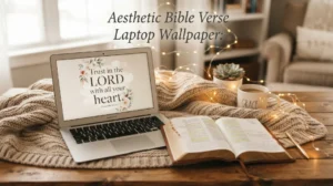 Aesthetic Bible Verse Laptop Wallpaper:
