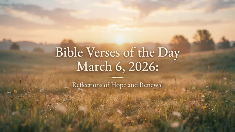 Bible Verses of the Day March 6, 2026: