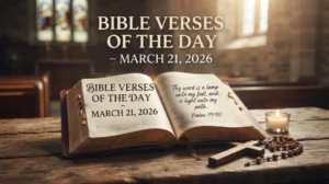 Bible Verses of the Day – March 21, 2026: