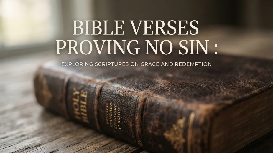 Bible Verses Proving No Sin :