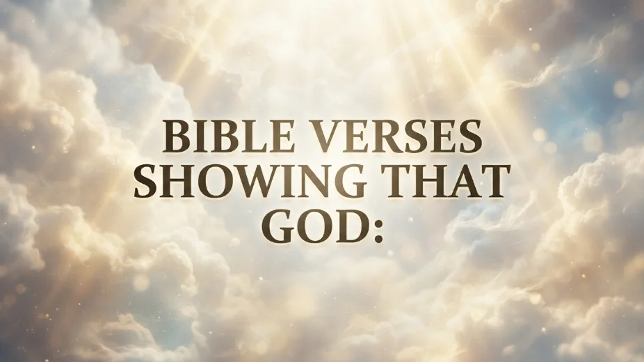 Bible Verses Showing That God:
