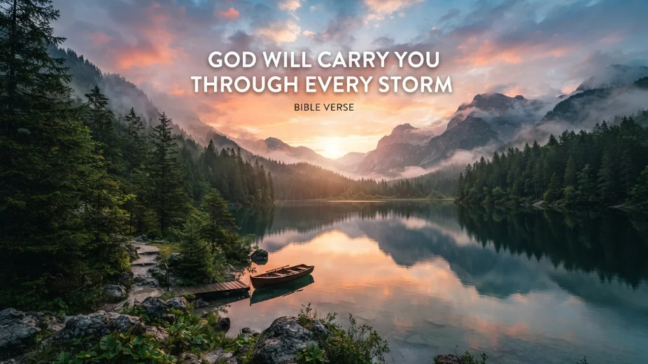 God Will Carry You Through Every Storm Bible Verse: