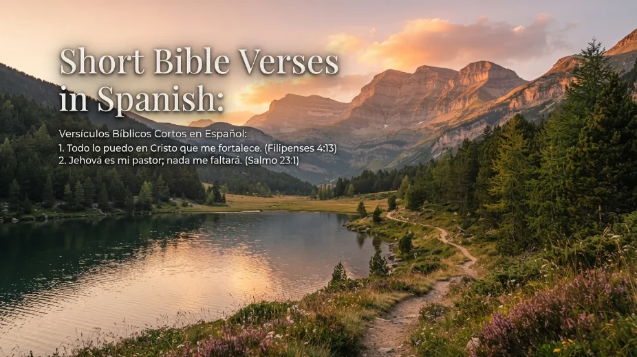 Short Bible Verses in Spanish: