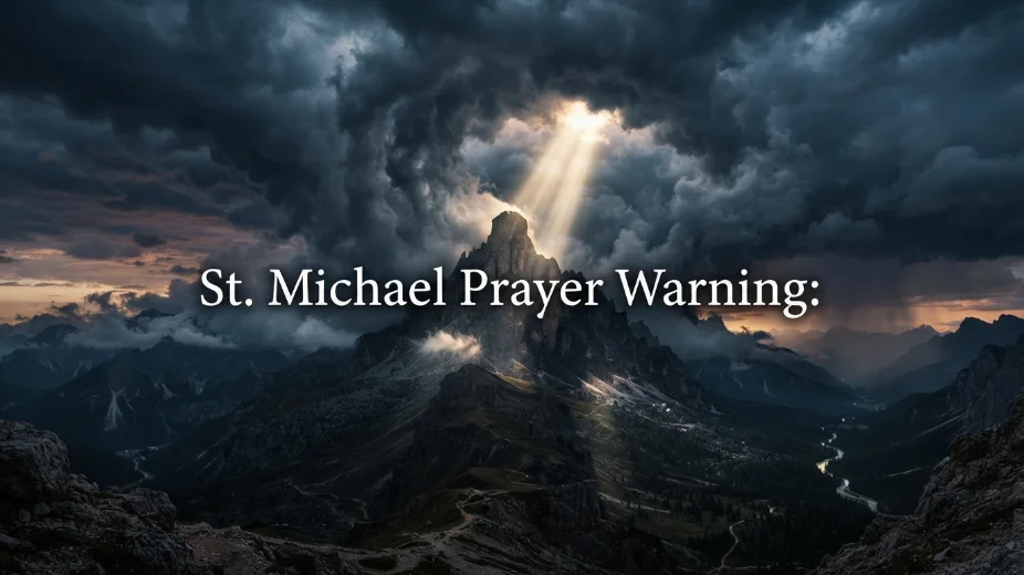St. Michael Prayer Warning: